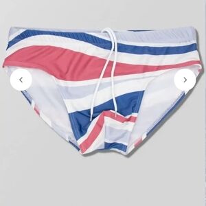 NWT! Vibrant Blue and Pink Men's Swim Trunks